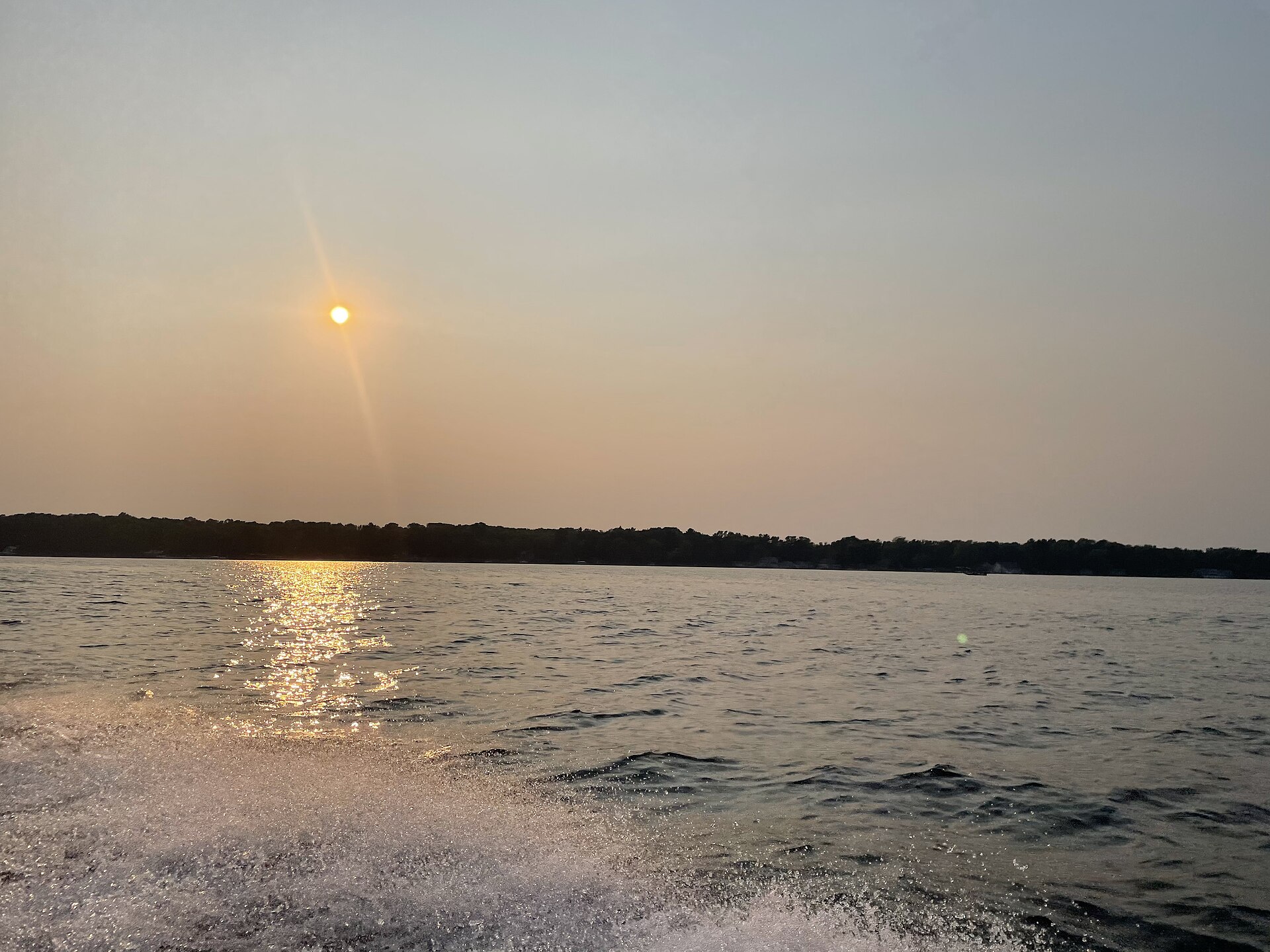 Green Lake at Interlochen in Grand Traverse County, Michigan, on a summer day